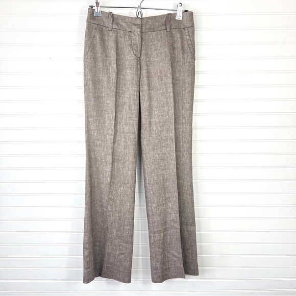 Trina Turk Women’s Sz 4  Linen Blend Pants High Rise Wide Leg Classic Pants. - Picture 1 of 8